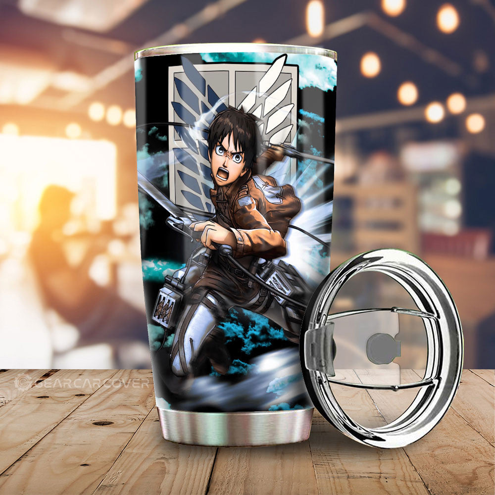 Eren Yeager Tumbler Cup Custom Car Interior Accessories - Gearcarcover - 1