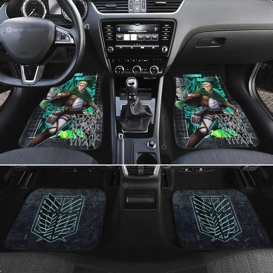 Erwin Smith Car Floor Mats Custom Attack On Titan Car Accessories - Gearcarcover - 2