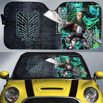 Erwin Smith Car Sunshade Custom Attack On Titan Car Accessories - Gearcarcover - 1