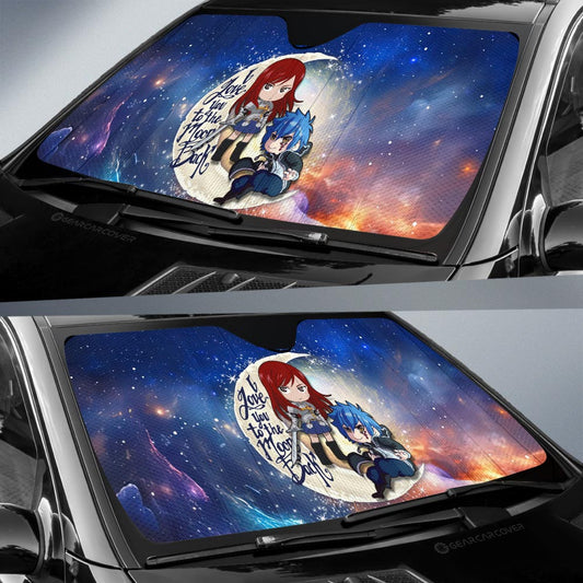 Erza And Jellal Car Sunshade Custom Car Accessories - Gearcarcover - 2