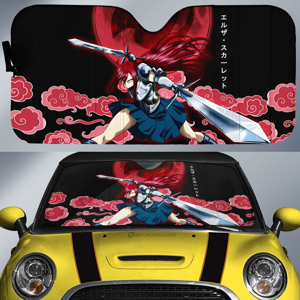 Erza Scarlet Car Sunshade Custom Car Accessories - Gearcarcover - 1