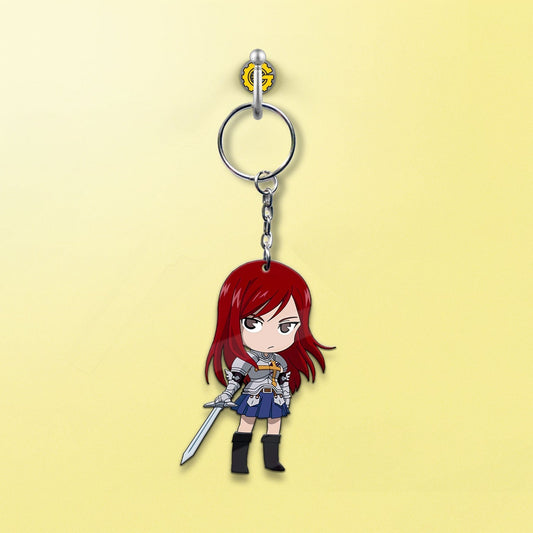 Erza Scarlet Keychain Custom Car Accessories - Gearcarcover - 2