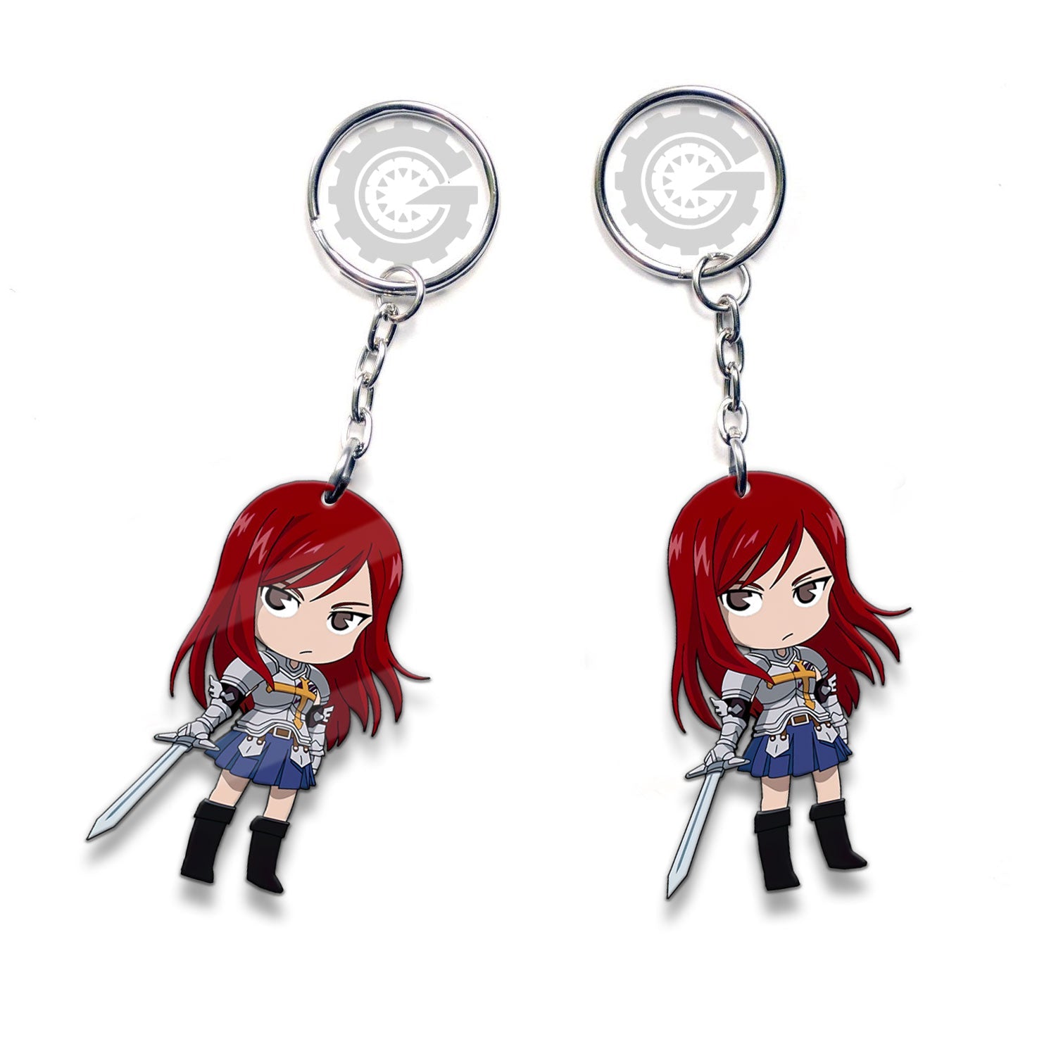 Erza Scarlet Keychain Custom Car Accessories - Gearcarcover - 3