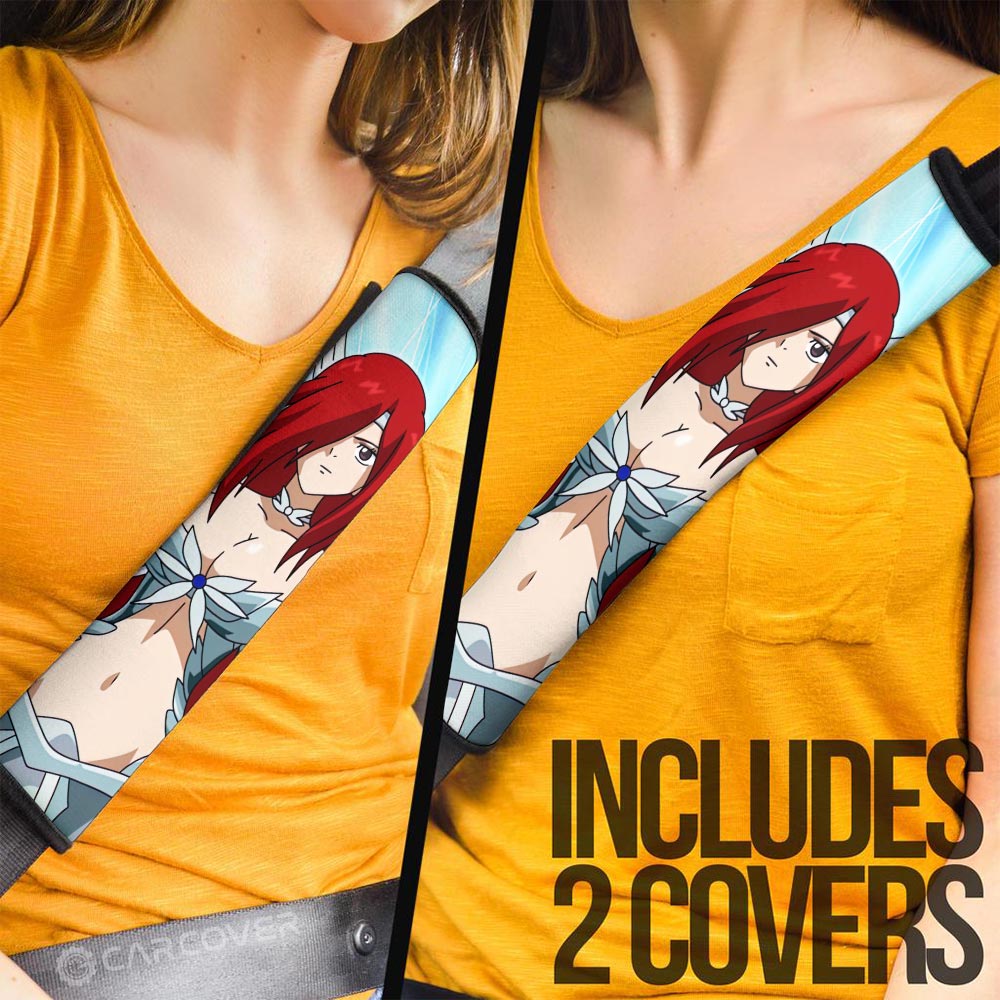 Erza Scarlet Seat Belt Covers Custom Car Accessories - Gearcarcover - 3