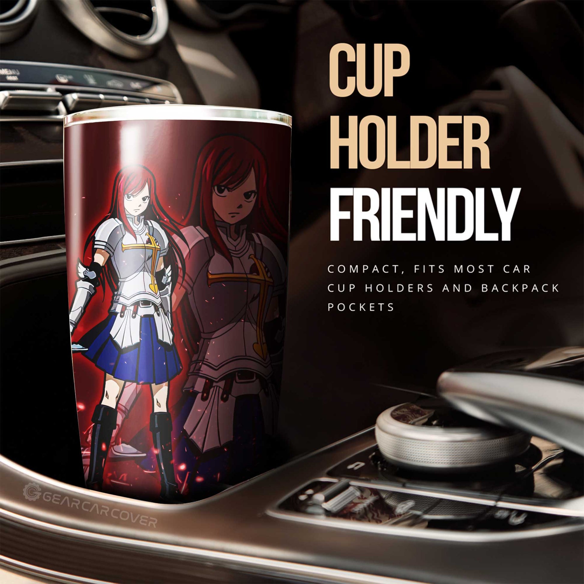 Erza Scarlet Tumbler Cup Custom Car Accessories - Gearcarcover - 2