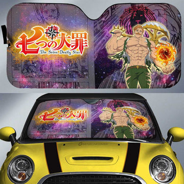 Escanor Car Sunshade Custom Manga Galaxy Style - Gearcarcover - 1