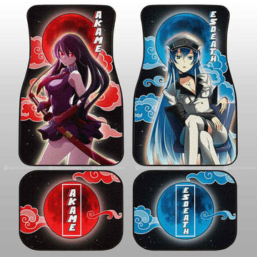 Esdeath And Akame Car Floor Mats Custom For Fans - Gearcarcover - 1