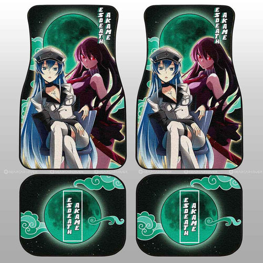 Esdeath And Akame Car Floor Mats Custom - Gearcarcover - 1