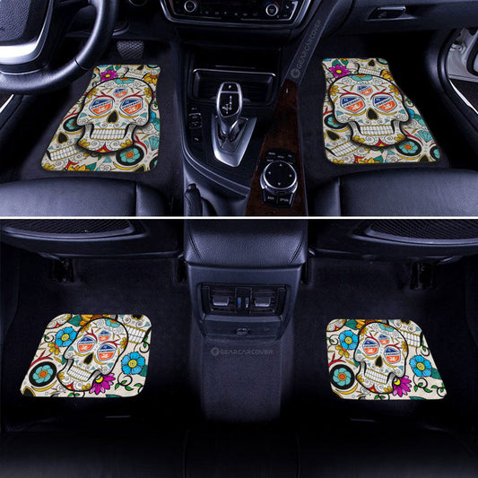 FC Cincinnati Car Floor Mats Custom Sugar Skull Car Accessories - Gearcarcover - 2