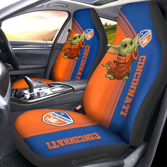 FC Cincinnati Car Seat Covers Baby Yoda Car Accessories - Gearcarcover - 1