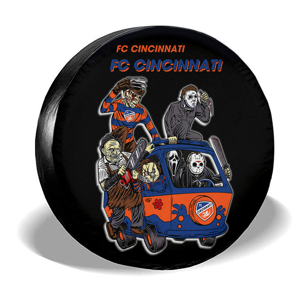 FC Cincinnati Spare Tire Covers Horror Characters Car Accessories - Gearcarcover - 3