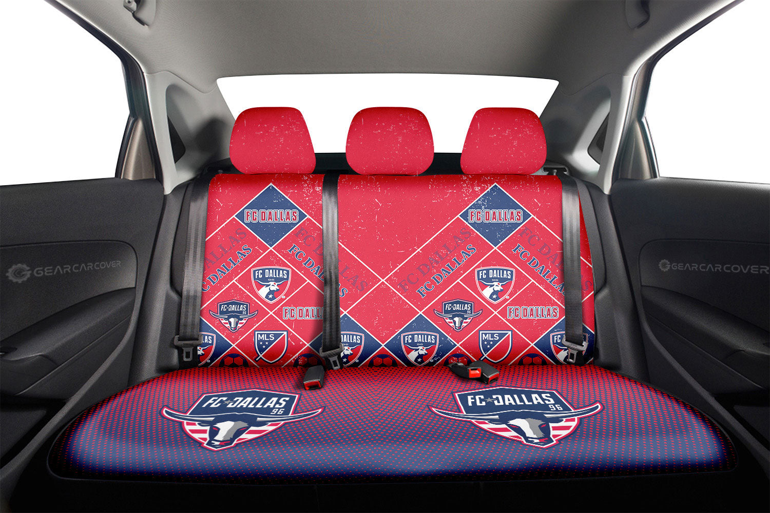 FC Dallas Car Back Seat Covers Sporty Team Collection - Gearcarcover - 2
