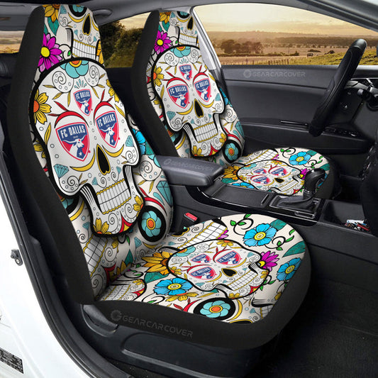 FC Dallas Car Seat Covers Custom Sugar Skull Car Accessories - Gearcarcover - 2