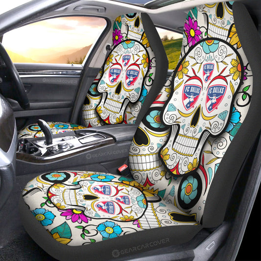FC Dallas Car Seat Covers Custom Sugar Skull Car Accessories - Gearcarcover - 1
