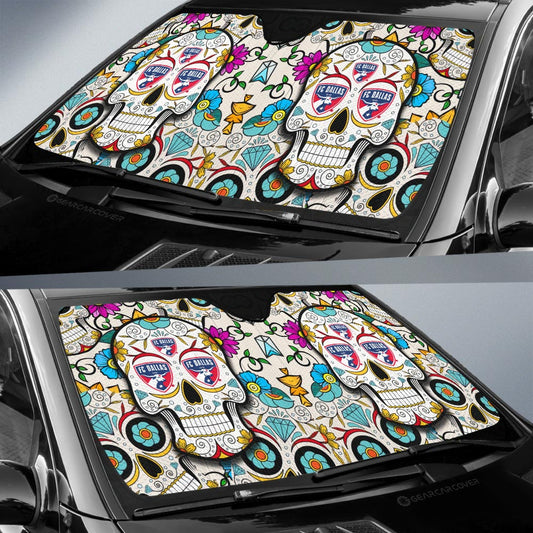 FC Dallas Car Sunshade Custom Sugar Skull Car Accessories - Gearcarcover - 2