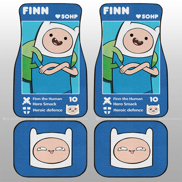Finn Car Floor Mats Custom Adventure Time Car Accessories - Gearcarcover - 1