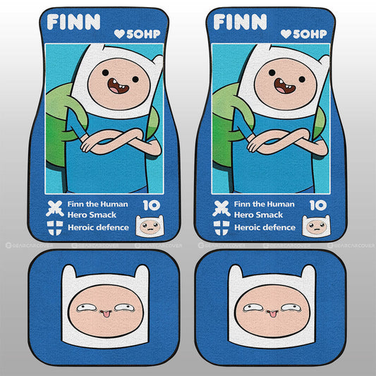 Finn Car Floor Mats Custom Adventure Time Car Accessories - Gearcarcover - 1