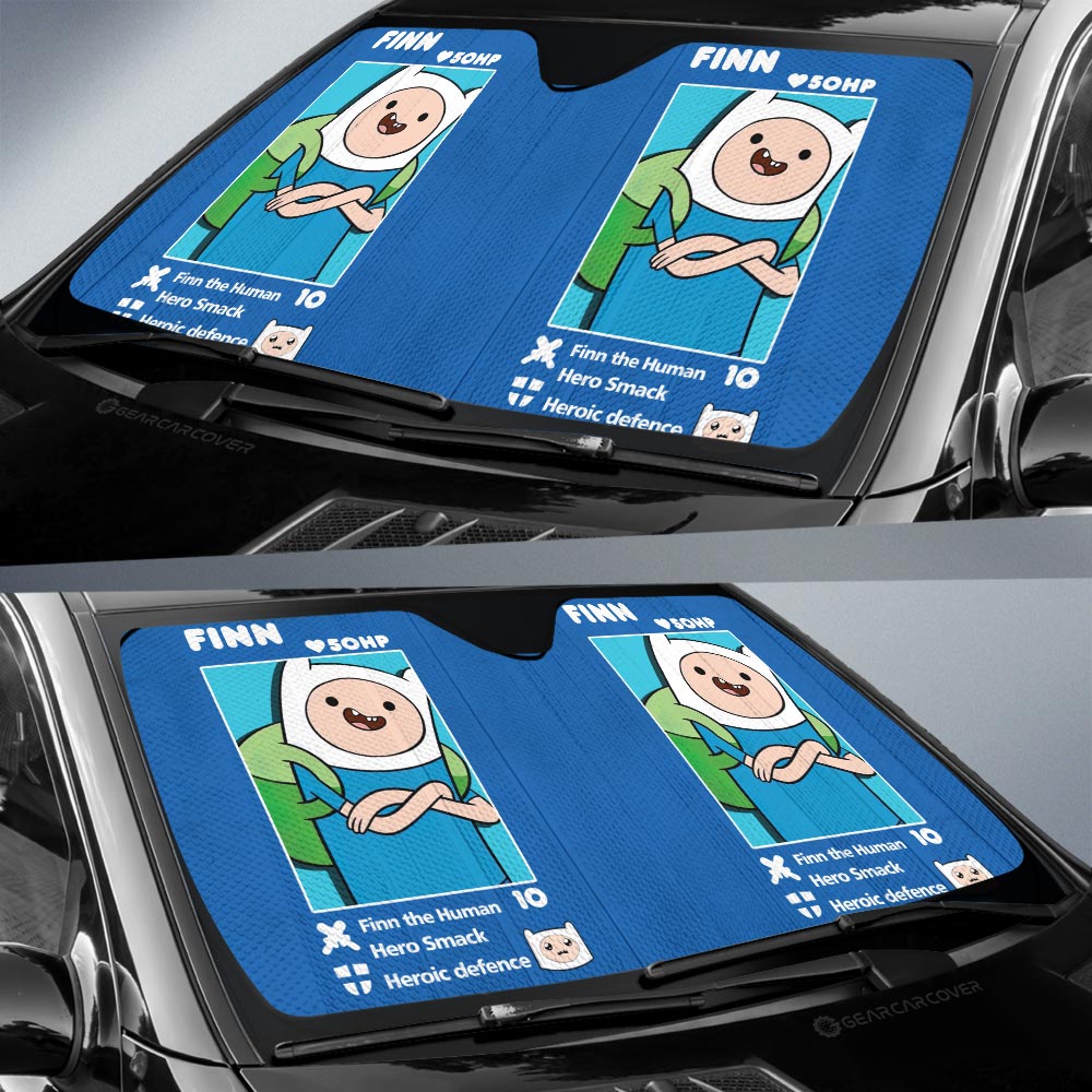 Finn Car Sunshade Custom Adventure Time Car Accessories - Gearcarcover - 2