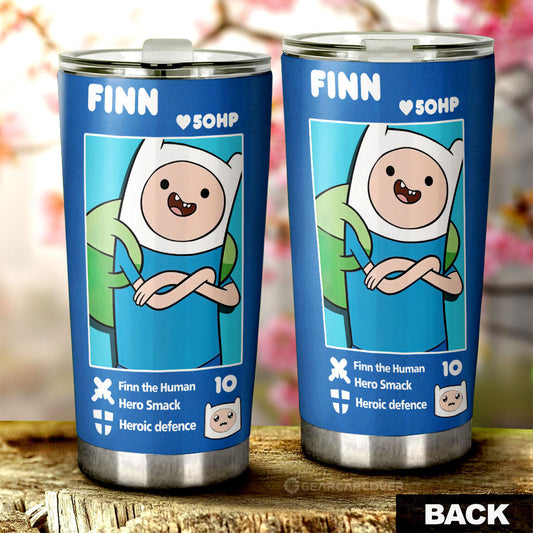 Finn Tumbler Cup Custom Adventure Time Car Accessories - Gearcarcover - 2