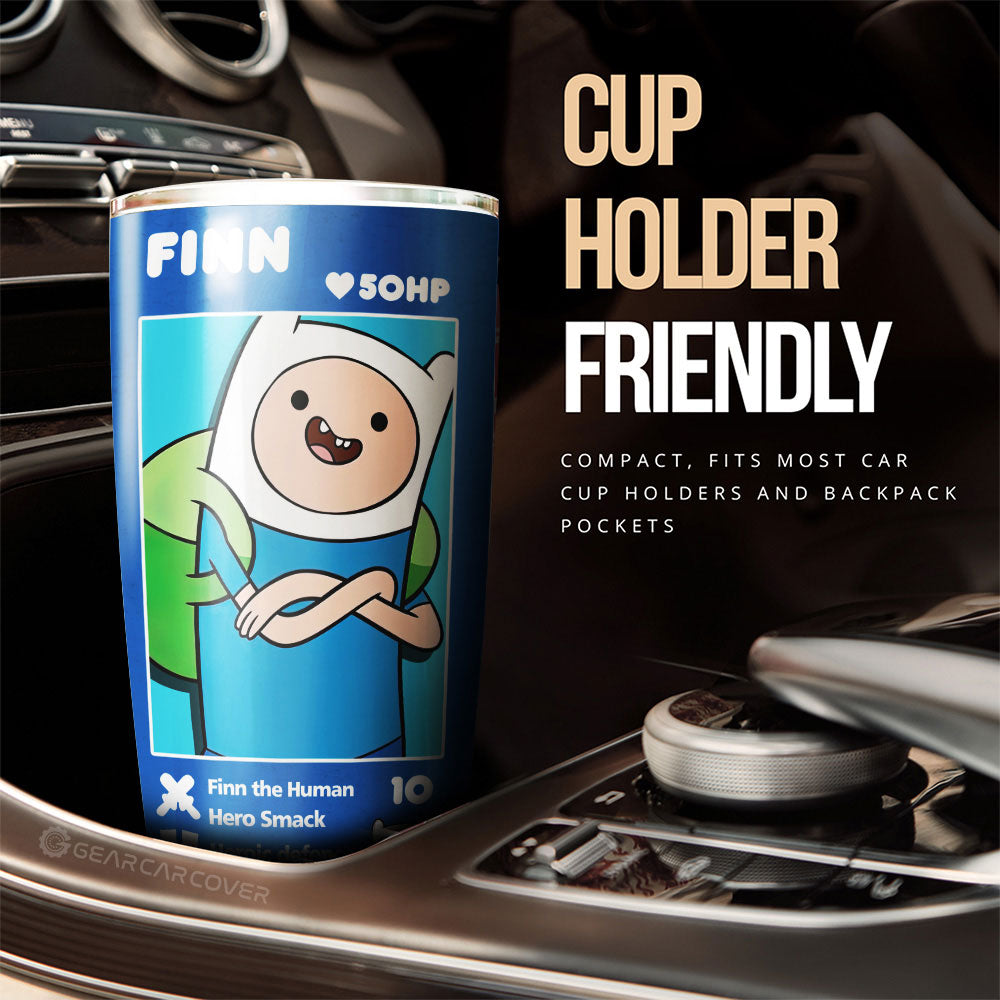 Finn Tumbler Cup Custom Adventure Time Car Accessories - Gearcarcover - 3
