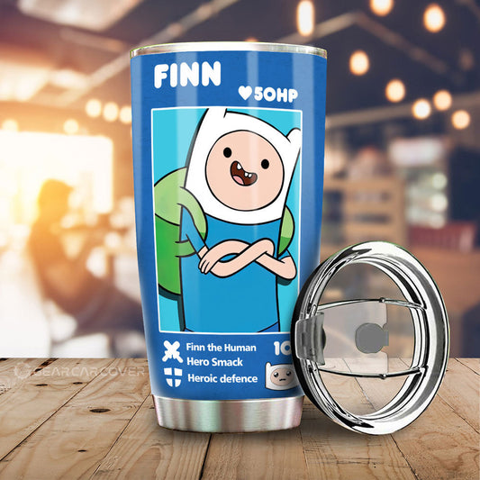 Finn Tumbler Cup Custom Adventure Time Car Accessories - Gearcarcover - 1