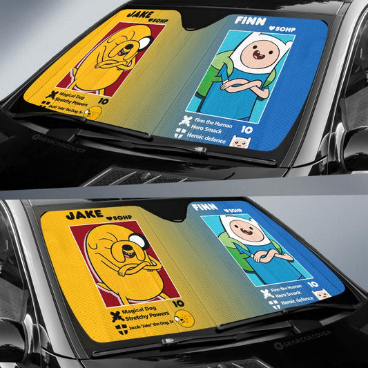 Finn x Jake Car Sunshade Custom Adventure Time Car Accessories - Gearcarcover - 2
