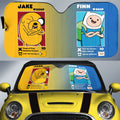 Finn x Jake Car Sunshade Custom Adventure Time Car Accessories - Gearcarcover - 1