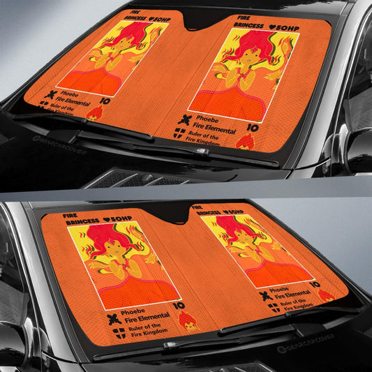 Fire Brincess Car Sunshade Custom Adventure Time Car Accessories - Gearcarcover - 2