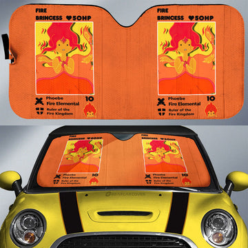 Fire Brincess Car Sunshade Custom Adventure Time Car Accessories - Gearcarcover - 1