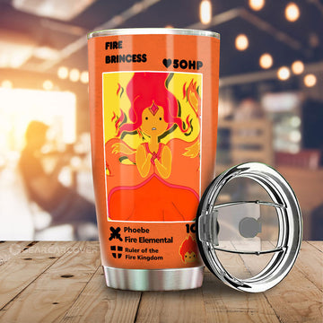 Fire Brincess Tumbler Cup Custom Adventure Time Car Accessories - Gearcarcover - 1