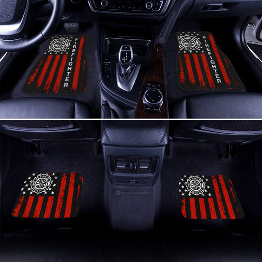 Firefighter Car Floor Mats Custom Car Accessories Personalized Name - Gearcarcover - 2