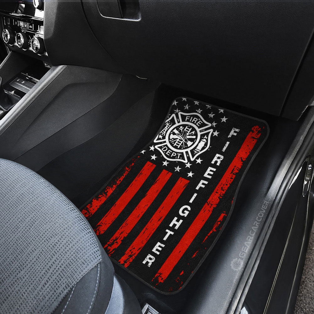 Firefighter Car Floor Mats Custom Car Accessories Personalized Name - Gearcarcover - 3