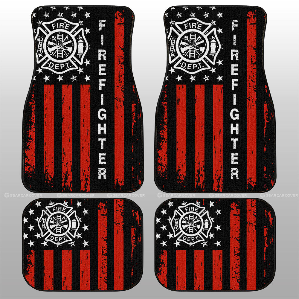 Firefighter Car Floor Mats Custom Car Accessories Personalized Name - Gearcarcover - 1