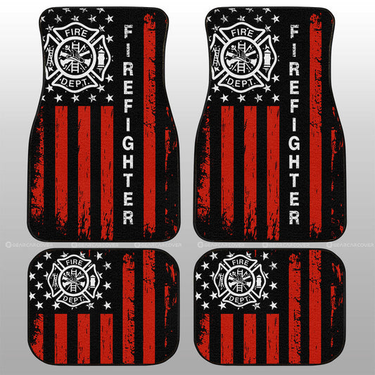 Firefighter Car Floor Mats Custom Car Accessories Personalized Name - Gearcarcover - 1