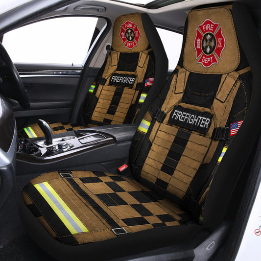 Firefighter USA Fire Dept Car Seat Covers Car Accessories - Gearcarcover - 2