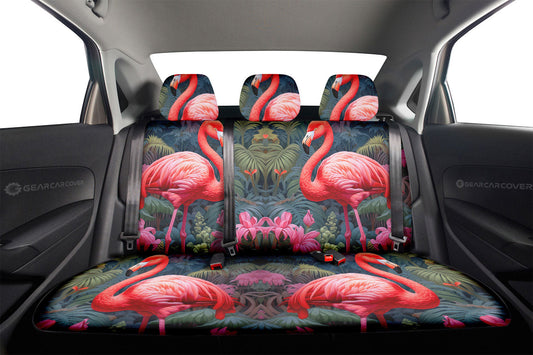 Flamingo Mixed Floral Car Back Seat Cover Custom Car Accessories - Gearcarcover - 2