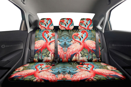Flamingo Mixed Floral Car Back Seat Cover Custom Car Accessories - Gearcarcover - 2
