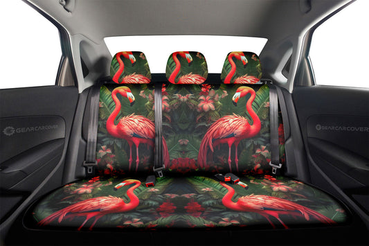 Flamingo Mixed Floral Car Back Seat Cover Custom Car Accessories - Gearcarcover - 2