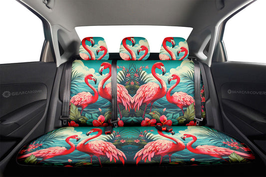 Flamingo Mixed Floral Car Back Seat Cover Custom Car Accessories - Gearcarcover - 2