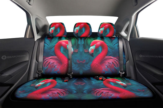 Flamingo Mixed Floral Car Back Seat Cover Custom Car Accessories - Gearcarcover - 2