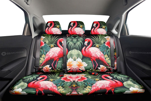 Flamingo Mixed Floral Car Back Seat Cover Custom Car Accessories - Gearcarcover - 2