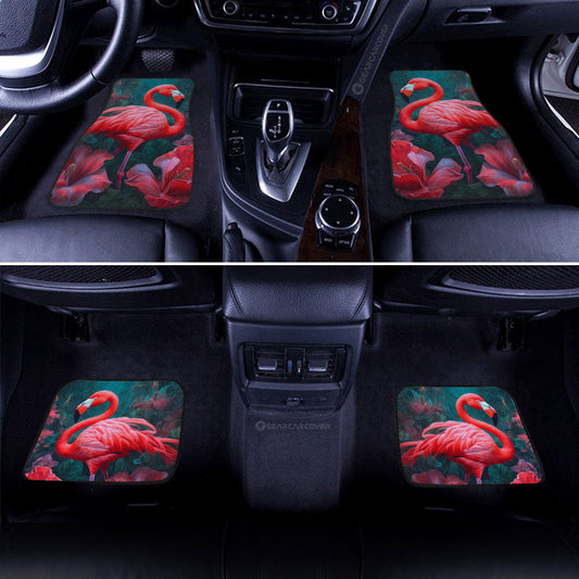 Flamingo Mixed Floral Car Floor Mats Custom Car Accessories - Gearcarcover - 2