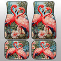 Flamingo Mixed Floral Car Floor Mats Custom Car Accessories - Gearcarcover - 1