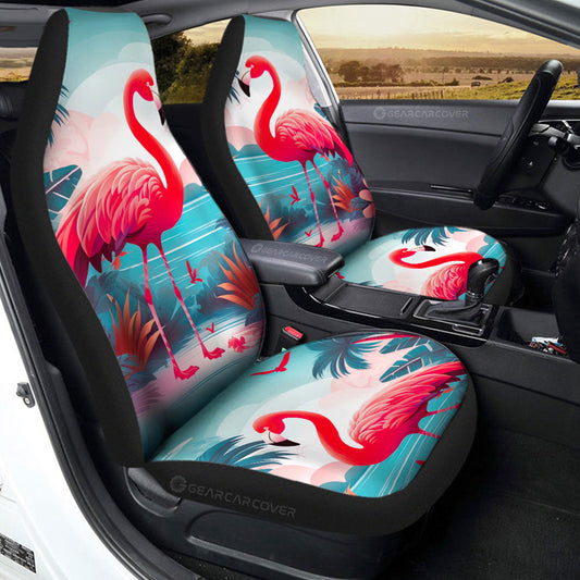 Flamingo Mixed Floral Car Seat Covers Custom Car Accessories - Gearcarcover - 2