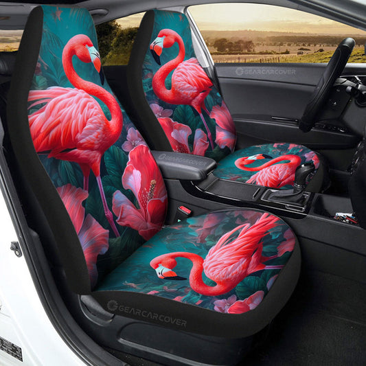 Flamingo Mixed Floral Car Seat Covers Custom Car Accessories - Gearcarcover - 2