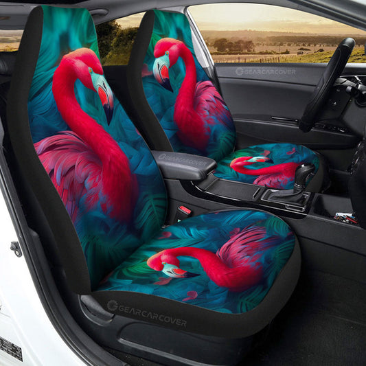 Flamingo Mixed Floral Car Seat Covers Custom Car Accessories - Gearcarcover - 2