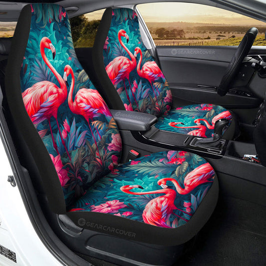 Flamingo Mixed Floral Car Seat Covers Custom Car Accessories - Gearcarcover - 2