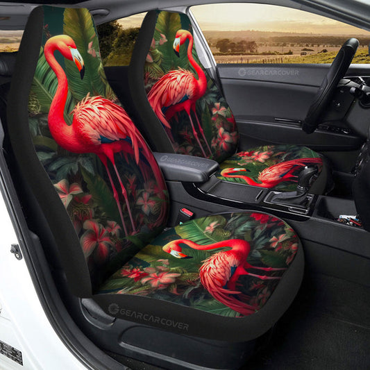 Flamingo Mixed Floral Car Seat Covers Custom Car Accessories - Gearcarcover - 2