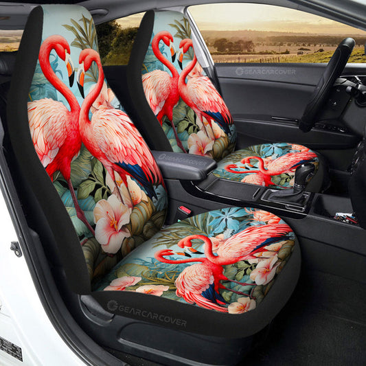 Flamingo Mixed Floral Car Seat Covers Custom Car Accessories - Gearcarcover - 2