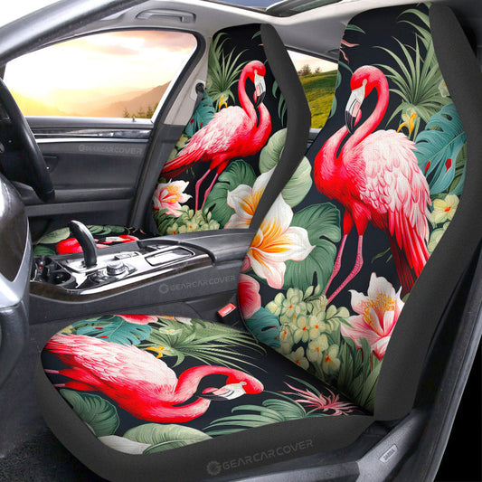 Flamingo Mixed Floral Car Seat Covers Custom Car Accessories - Gearcarcover - 1